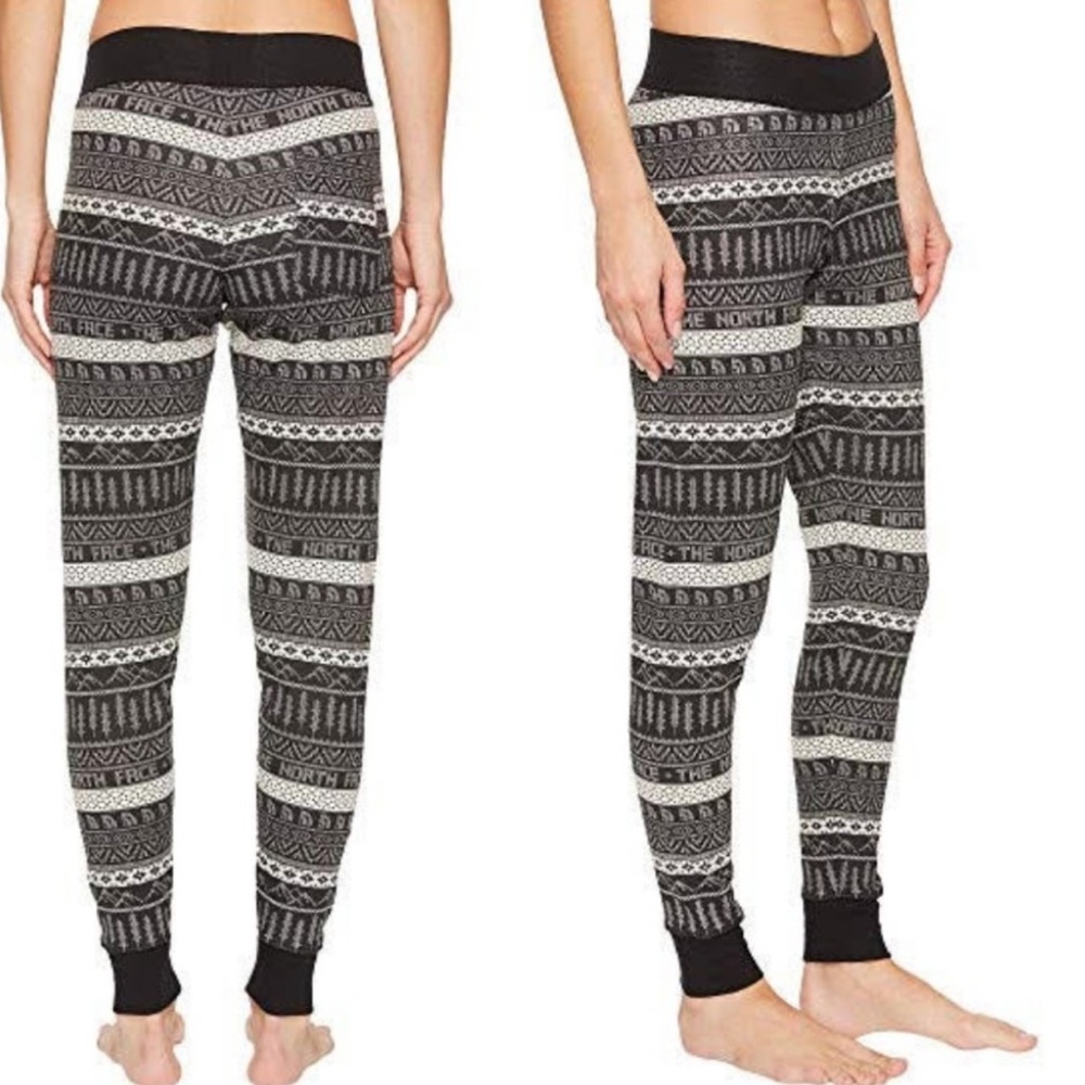 The North Face Holiday Nordic Waffle Joggers Leggings Base Layer Medium - Picture 1 of 7